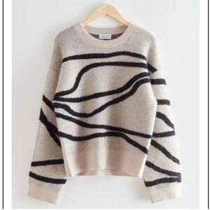 & other stories Beige Jacquard Sweater